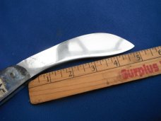 Custom handmade fixed blade skinning knife, camp knife with leather sheath.  A sharp edge.