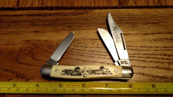  Schrade U.S.A. 505SC Stockman Pocket Knife Water Fowl