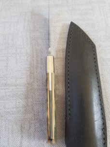 Poroshyn Mammoth Native Fixed blade...M390...blade is 3" total.2.75 sharp..6.75" oal.. makers sheath