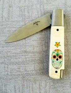 Vincenzo Balistreri Elephant Ivory ScrimshawTaillock,4" closed..rwl34. Doro Kitsune..modern Barlow 