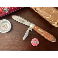 Great Eastern Cutlery Tidioute 852221CL Crown Lifter Natural Canvas Micarta Handle New GEC 85