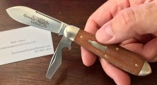 Great Eastern Cutlery Tidioute #852221CL Crown Lifter, Natural Canvas Micarta Handle, New (GEC 85) 
