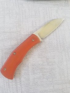 Taylor Cochise Ultralight Custom..Butterscotch Linen micarta...AEB-L..3 5/8" cld..coa..pouch..slip 