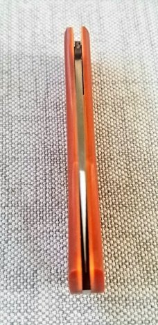 Taylor Cochise Ultralight Custom..Butterscotch Linen micarta...AEB-L..3 5/8" cld..coa..pouch..slip 