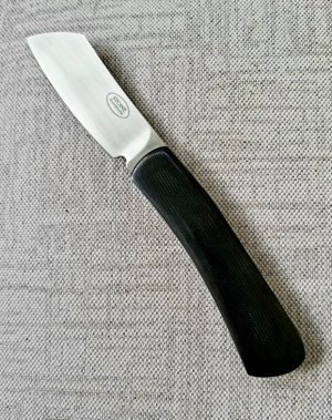 Tinus Stone Custom Cleaver slipjoint...4" ...Black Micarta and N690..w/liners...coa and slip.