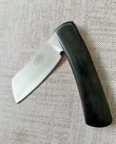 Tinus Stone Custom Cleaver slipjoint...4" ...Black Micarta and N690..w/liners...coa and slip.