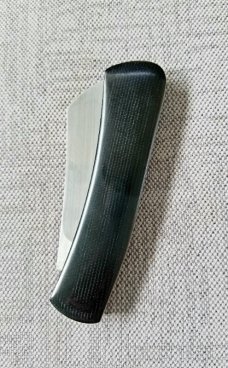 Tinus Stone Custom Cleaver slipjoint...4" ...Black Micarta and N690..w/liners...coa and slip.