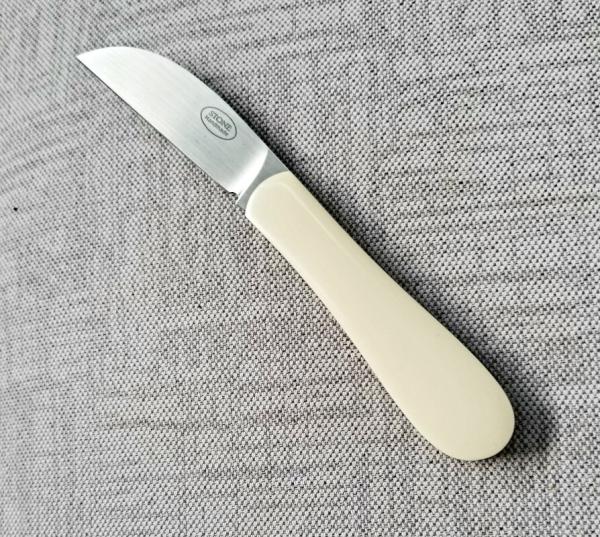 Tinus Stone Custom Gentleman slipjoint...3.75" ...Ivory Micarta and N690..G10 liners...coa and slip. Tinus Stone Custom Gentleman slipjoint...3.75" ...Ivory Micarta and N690..G10 liners...coa and slip.
