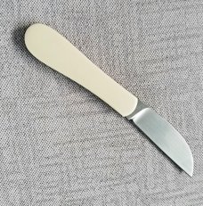 Tinus Stone Custom Gentleman slipjoint...3.75" ...Ivory Micarta and N690..G10 liners...coa and slip.