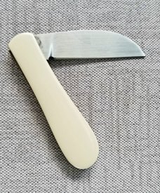 Tinus Stone Custom Gentleman slipjoint...3.75" ...Ivory Micarta and N690..G10 liners...coa and slip.
