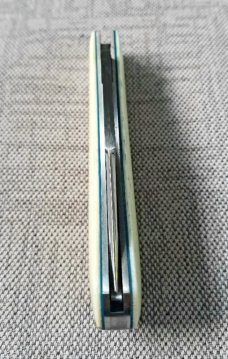 Tinus Stone Custom Lanny Clip slipjoint...4" ...Giraffe Bone and N690..w/liners...coa and slip.