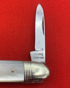 Vintage HERMS GERMANY 2-Blade Equal End Senator Pen Folding Pocket Knife Pearl Pre-1930