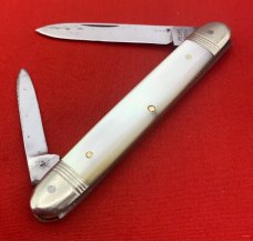 Vintage HERMS GERMANY 2-Blade Equal End Senator Pen Folding Pocket Knife Pearl Pre-1930