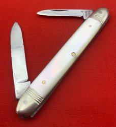 Vintage HERMS GERMANY 2-Blade Equal End Senator Pen Folding Pocket Knife Pearl Pre-1930