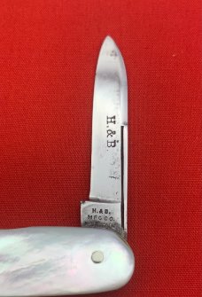 Vintage HUMASON & BECKLEY Equal End Shadow Pen Folding Pocket Knife c.1852-1916 Pearl