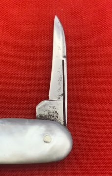 Vintage HUMASON & BECKLEY Equal End Shadow Pen Folding Pocket Knife c.1852-1916 Pearl