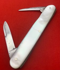 Vintage HUMASON & BECKLEY Equal End Shadow Pen Folding Pocket Knife c.1852-1916 Pearl