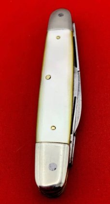 Vintage EDW. PARKER & SONS GERMANY 4-Blade Equal End Pen Pocket Knife c.1900-1930 Pearl