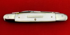 Vintage EDW. PARKER & SONS GERMANY 4-Blade Equal End Pen Pocket Knife c.1900-1930 Pearl