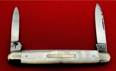 Vintage BOKERS CUTLERY GERMANY Equal End Senator Pen Pocket Knife Salesmans Sample c1891-1944 MOP