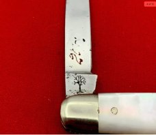 Vintage BOKER’S CUTLERY GERMANY Equal End Senator Pen Pocket Knife Salesman’s Sample c.1891-1944 MOP