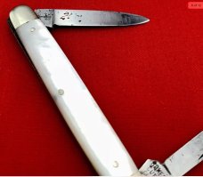 Vintage BOKER’S CUTLERY GERMANY Equal End Senator Pen Pocket Knife Salesman’s Sample c.1891-1944 MOP