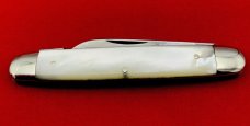 Vintage EMPIRE WINSTED CT 2-Blade EE Senator Pen Pocket Knife c.1856-1930 Mother-of-Pearl