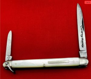 Vintage H. BOKER & CO SOLINGEN Long Slim Equal End Pen Folding Pocket Knife c.1869-1944