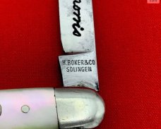 Vintage H. BOKER & CO SOLINGEN Long Slim Equal End Pen Folding Pocket Knife c.1869-1944
