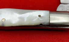 Vintage NEW YORK KNIFE CO 2-Blade Swell Center Pen Pocket Knife c.1856-1931 Mother-of-Pearl