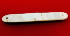 Vintage EMPIRE WINSTED CT 4-Blade Shadow Pen Folding Pocket Knife c.1853-1930  Mother-of-Pearl