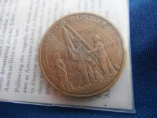 America Unites, United We Stand  911  9-11 Challenge Coin  Commemorative Medallion Brass.  New NOS