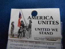 America Unites, United We Stand  911  9-11 Challenge Coin  Commemorative Medallion Brass.  New NOS