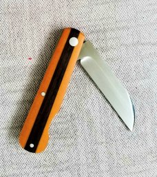 Thys Meades Custom slipjoint...modern Wharnie Barlow..4" ..rwl34..Butterscotch Westinghouse and Afbw