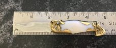 Vintage Miniature Russian Prison Knife (RPK) Switchblade, Boot Shape, Brass Handle, Used 