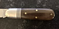 Great Eastern Cutlery Tidioute #252117 Little Jack, Linen Micarta Handle, New (GEC 25) 