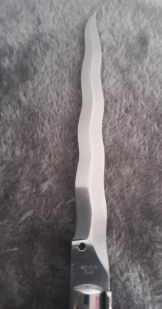 13" Kris w/ Horn Scales Stiletto Italy NOS!