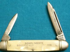 VINTAGE BOKER USA 8465 SENATOR FOLDING POCKET EQUAL END PEN JACK KNIFE KNIVES OLD AD ADVERTISING