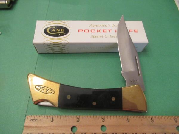 Case XX 1983 Jet Black Synthetic Handle Hammerhead Pattern # 2159L SSP 