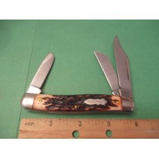Schrade Uncle Henry Imitation Stag Handle Stockman Pattern 885UH