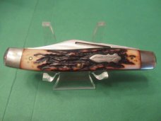 Schrade Uncle Henry Imitation Stag Handle Stockman Pattern # 885UH  