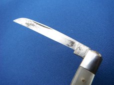 Nano Japan half congress folding pocket knife Made in JAPAN 2 Blade Pen Pocket Knife Pearl Celluloid