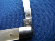 Nano Japan half congress folding pocket knife Made in JAPAN 2 Blade Pen Pocket Knife Pearl Celluloid