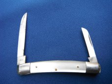 Nano Japan half congress folding pocket knife Made in JAPAN 2 Blade Pen Pocket Knife Pearl Celluloid