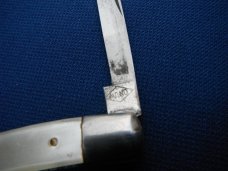 Nano Japan half congress folding pocket knife Made in JAPAN 2 Blade Pen Pocket Knife Pearl Celluloid