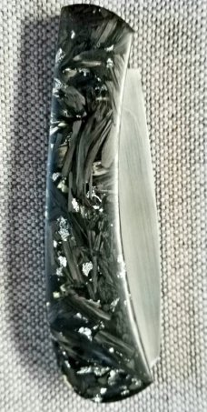 Tinus Stone Slimline Native Silver Foil Carbon Fiber, liners and N690,4" .. South Africa 