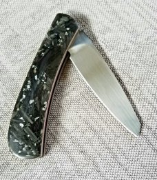 Tinus Stone Slimline Native Silver Foil Carbon Fiber, liners and N690,4" .. South Africa 