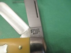 Schrade Yellow Delrin Handle Stockman Pattern # 881Y