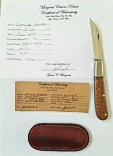 Gavin Margrate Custom Terblans Beechwood Swayback..4"...N690..slanted bolsters...liners...Endangered