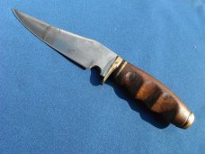 Nice Custom handmade fixed blade knife with leather sheath. A very sharp edge.
